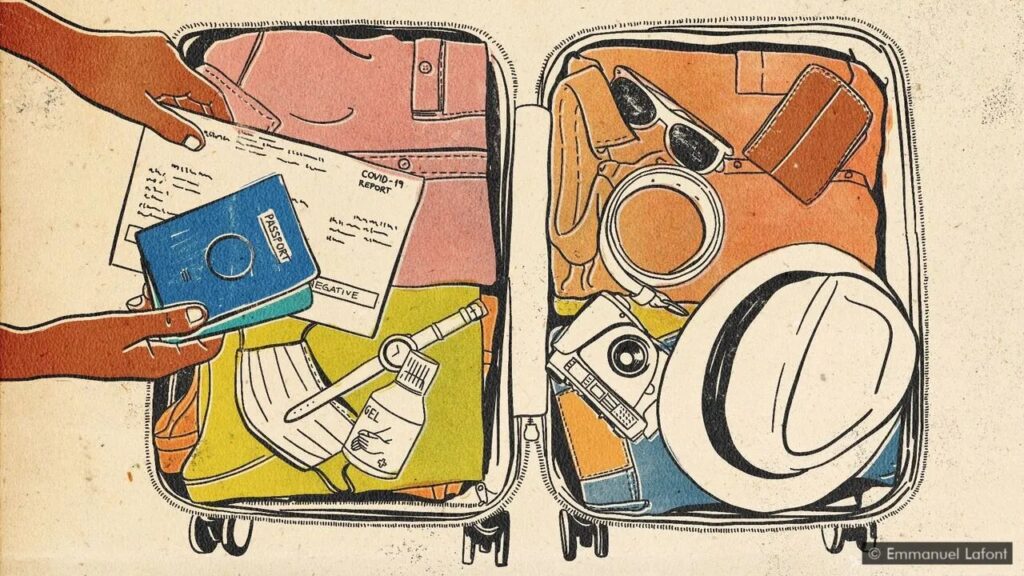 suitcase interior drawing