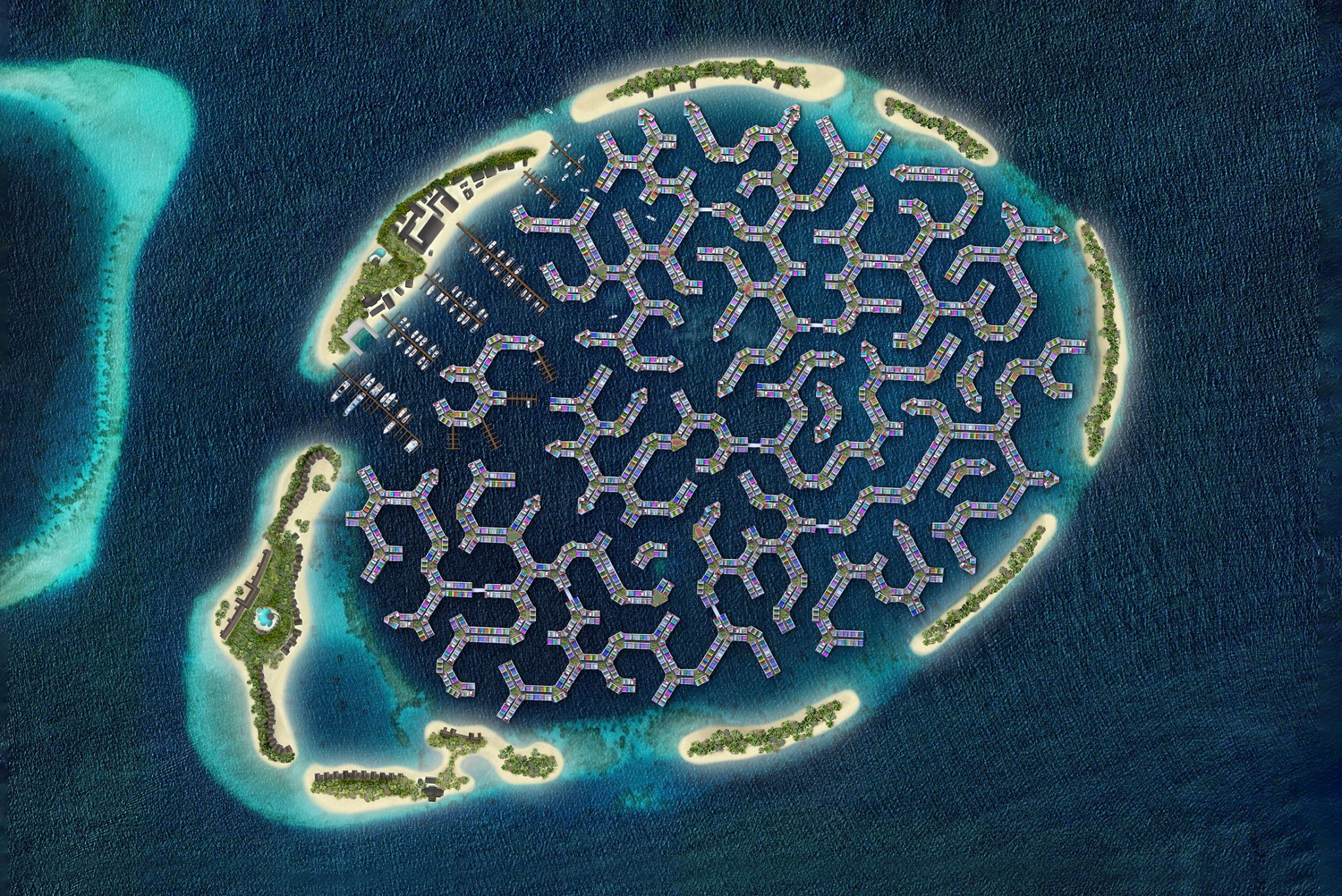 maldives floating islands