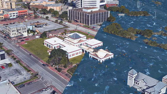 These frightening graphics show how far under water your city will be